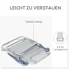 Set Van 2 Opvouwbare Campingstoelen Met 6 voudig Verstelbare Netrugleuning En Hoofdsteun 62 X 65 X 80 Cm Lichtgrijs