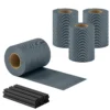 Sichtschutzstreifen 4 delige Set Kunststof UV bestendige Waterdichte Privacy Scherm Met Bevestigingsclips 35 M X 19 Cm Grijs