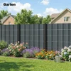 Sichtschutzstreifen 4 delige Set Kunststof UV bestendige Waterdichte Privacy Scherm Met Bevestigingsclips 35 M X 19 Cm Grijs