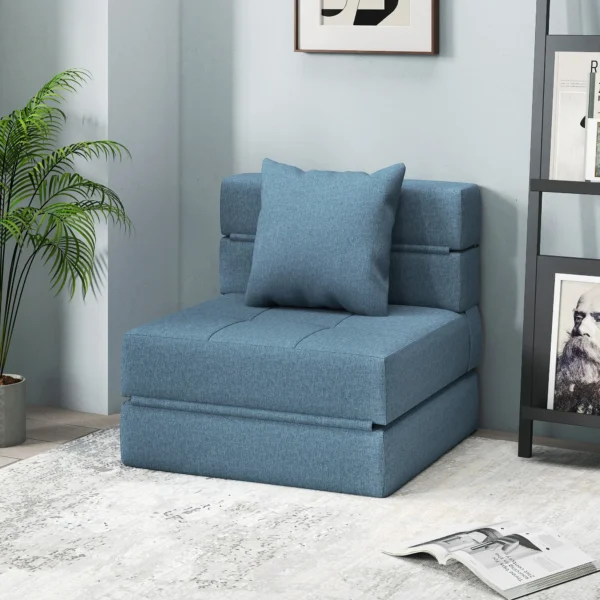 Slaapstoel Relaxstoel Logeerbed. Afneembare Hoes, 70 Cm X 70 Cm X 61 Cm, Donkerblauw