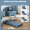 Slaapstoel Relaxstoel Logeerbed. Afneembare Hoes, 70 Cm X 70 Cm X 61 Cm, Donkerblauw