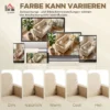Sofa 2 zits Bank Met 2 Sierkussens, Opbergruimte Massief Houten Poten Kleine Moderne Loveseat Corduroy 117 X 63 X 79 Cm Beige