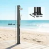 Solardouche 40L Tuindouche Met Handdouche Hoofddouche Waterkraan, Instelbare Temperatuur