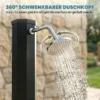 Solardouche 60L Tuindouche Met Draaibare Regendouchekop, Kraan, Instelbare Temperatuur