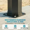 Solardouche 60L Tuindouche Met Draaibare Regendouchekop, Kraan, Instelbare Temperatuur