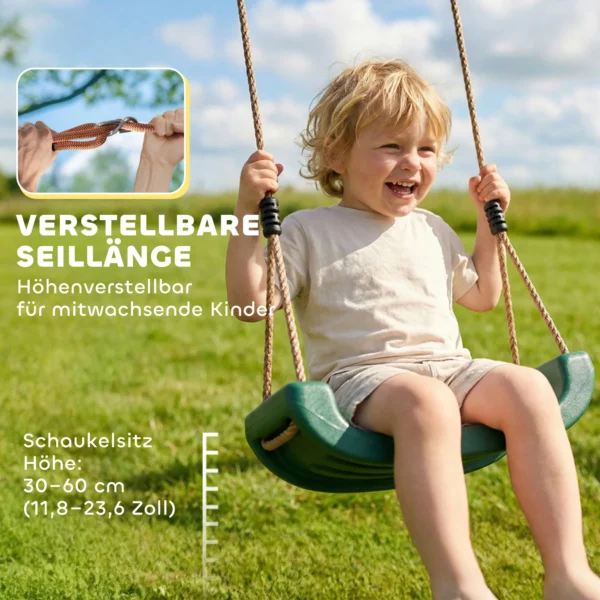 Speeltoren Klimrek Hout Schommelrek Met Glijbaan 2 Schommels Klimwand Voor 3 8 Jaar 315x284x233 Cm Groen