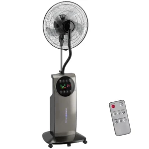 Sproeinevelventilator Met Afstandsbediening, Staande Ventilator Met Waternevel, 70° Oscillatie, 3 Snelheden, 3 Modi, 3,1L Watertank