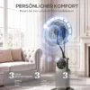 Sproeinevelventilator Met Afstandsbediening, Staande Ventilator Met Waternevel, 70° Oscillatie, 3 Snelheden, 3 Modi, 3,1L Watertank