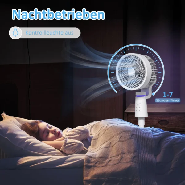 Staande Ventilator Luchtcirculator Ventilator Met 3 Snelheidsstanden Afstandsbediening Timer 70°+90° Oscillatie