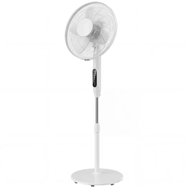 Staande Ventilator Met 15 uurs Timer, 85° Oscillatie, LED bedieningspaneel, Afstandsbediening, Wit