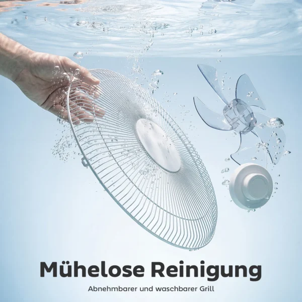 Staande Ventilator Met 15 uurs Timer, 85° Oscillatie, LED bedieningspaneel, Afstandsbediening, Wit