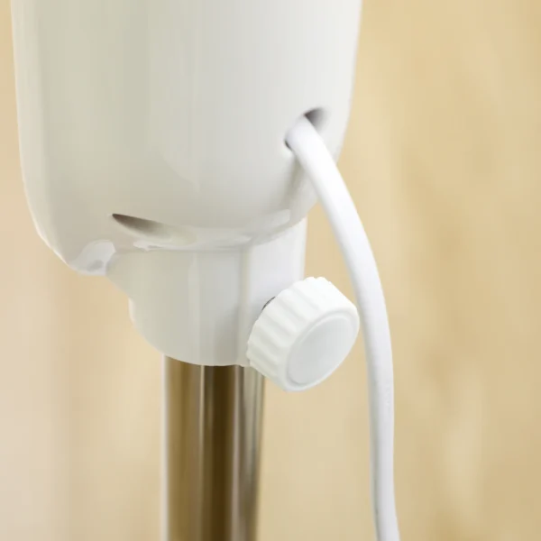 Staande Ventilator Met Afstandsbediening, In Hoogte Verstelbaar, 3 Snelheidsniveaus, Metaal, Wit, Ø44,5 X H110 124 Cm