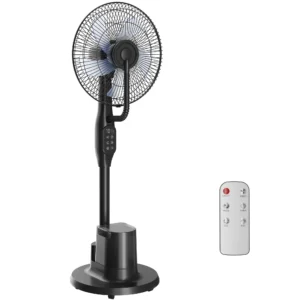 Staande Ventilator Met Sproeinevel, 70° Oscillatie, 3 Snelheden, 3 Modi, 3,5L Watertank, Zwart