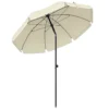 Strandparasol Ø150 Cm Waterafstotend Opvouwbaar Strandparasol Met Zandanker Verstelbare Helling Draagtas Beige