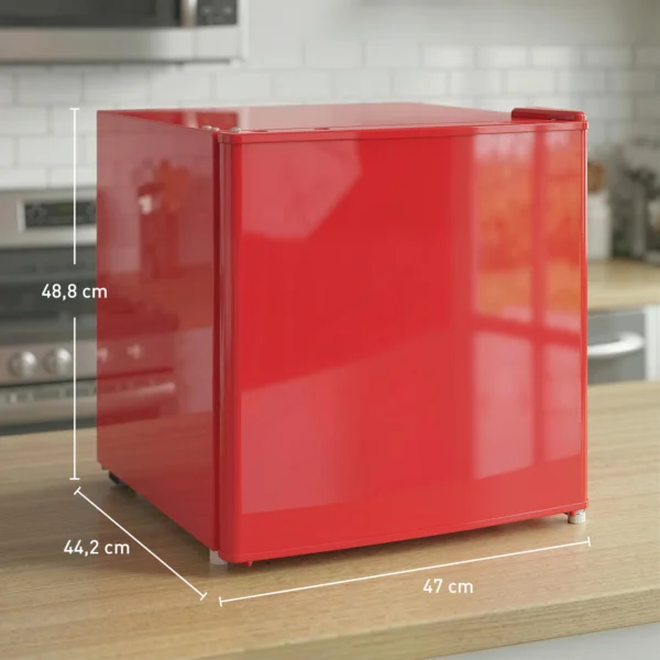 Tafelvriezer Met Een Capaciteit Van 35 Liter, Kleine Vriezer Met Omkeerbare Deur, Rood