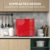 Tafelvriezer Met Een Capaciteit Van 35 Liter, Kleine Vriezer Met Omkeerbare Deur, Rood