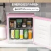 Tafelvriezer Met Een Capaciteit Van 35 Liter, Kleine Vriezer Met Omkeerbare Deur, Roze