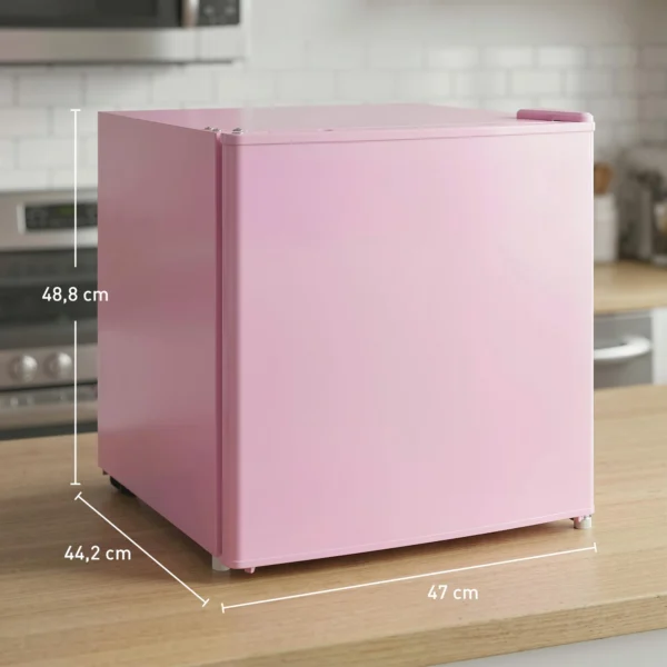 Tafelvriezer Met Een Capaciteit Van 35 Liter, Kleine Vriezer Met Omkeerbare Deur, Roze