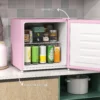 Tafelvriezer Met Een Capaciteit Van 35 Liter, Kleine Vriezer Met Omkeerbare Deur, Roze