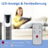 Torenventilator, 3 Modi, Stille Werking, Timer, Afstandsbediening, 18x78,5cm, Wit