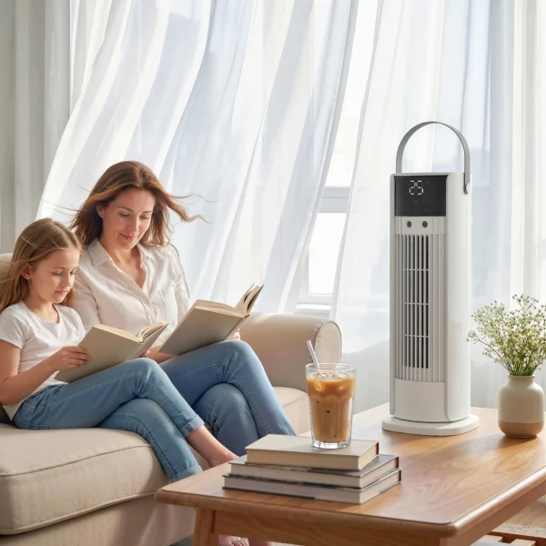 Torenventilator Voor De Slaapkamer, 40 Cm Tafelventilator Met Nevelfunctie, 3 Snelheden, 90° Oscillatie Timer