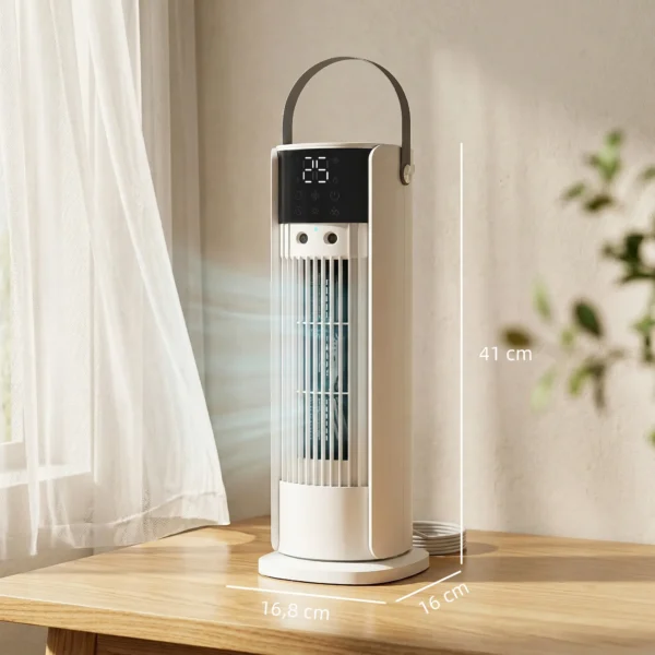 Torenventilator Voor De Slaapkamer, 40 Cm Tafelventilator Met Nevelfunctie, 3 Snelheden, 90° Oscillatie Timer