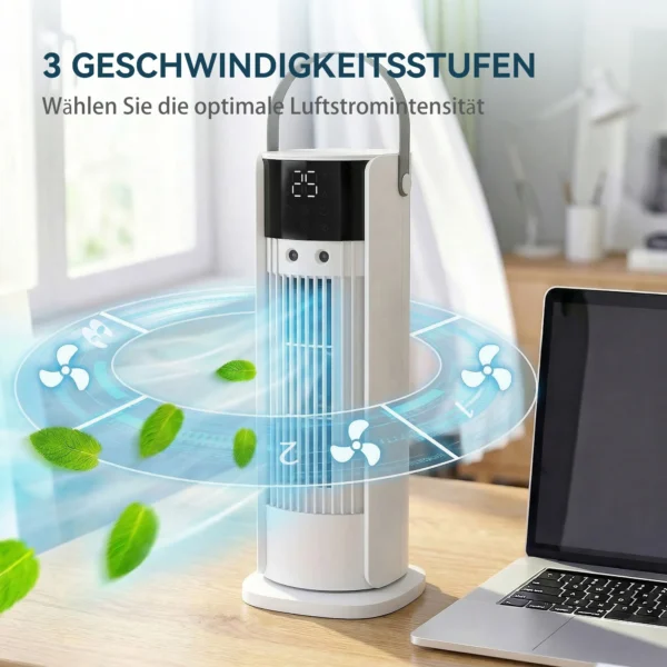 Torenventilator Voor De Slaapkamer, 40 Cm Tafelventilator Met Nevelfunctie, 3 Snelheden, 90° Oscillatie Timer