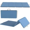 Trainingsmat, Opvouwbare Fitnessmat Sportmat Met Handvatten Voor Yoga, MMA, Fitness, Pilates 240 X 120 X 5 Cm Lichtblauw