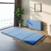 Trainingsmat, Opvouwbare Fitnessmat Sportmat Met Handvatten Voor Yoga, MMA, Fitness, Pilates 240 X 120 X 5 Cm Lichtblauw