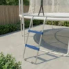 Trampoline Ladder 32/63 Cm 2 Treden Instapladder Trampoline Ladder Tot 150 Kg Met Verzinkt Stalen Frame Blauw