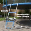 Trampoline Ladder 32/63 Cm 2 Treden Instapladder Trampoline Ladder Tot 150 Kg Met Verzinkt Stalen Frame Blauw