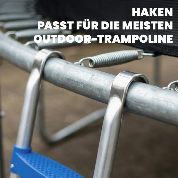 Trampoline Ladder 32/63 Cm 2 Treden Instapladder Trampoline Ladder Tot 150 Kg Met Verzinkt Stalen Frame Blauw