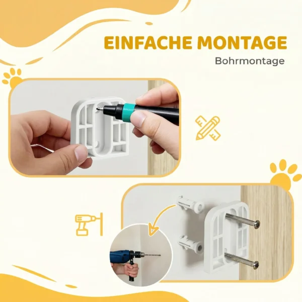 Traphekje Deurbeveiligingshekje 74,5 111,5cm Deurhekje Met Auto Sluit Tweezijdige Eenhandige Opening Wit