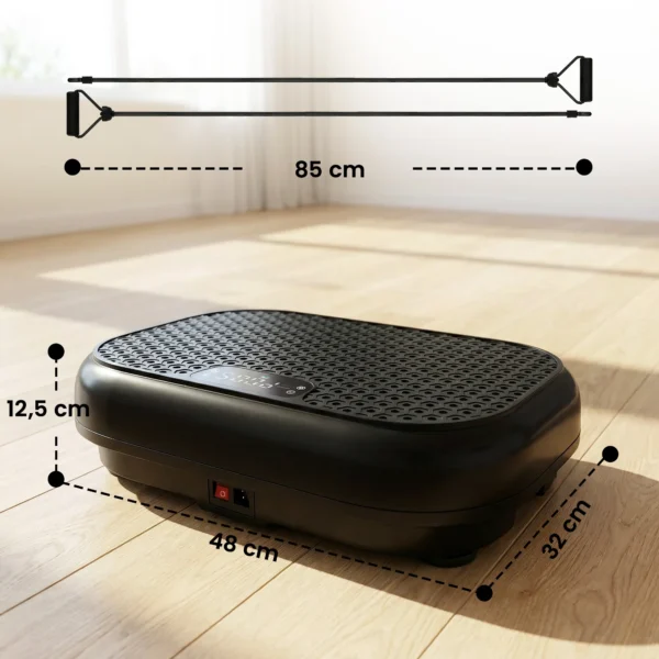 Trilplaat Met 120 Intensiteitsniveaus, 5 Voorgeprogrammeerde Instellingen, Afstandsbediening, LED display Voor Spieropbouw, Zwart