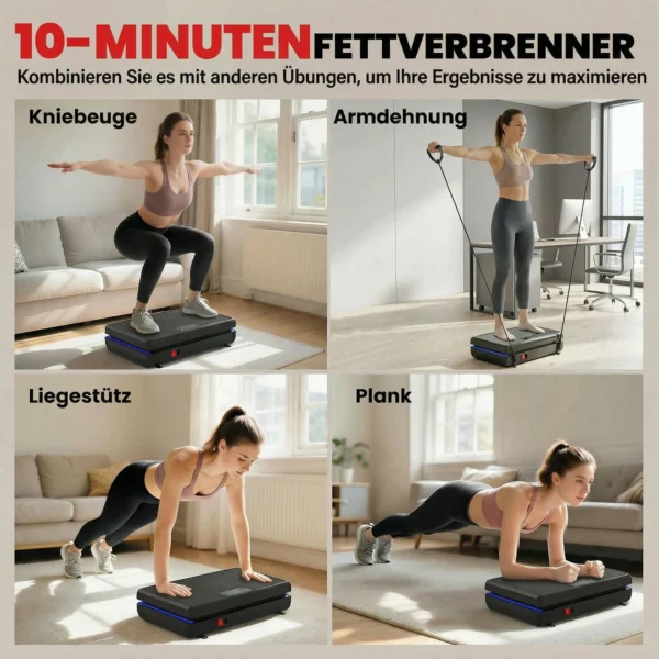 Trilplaat Met 120 Intensiteitsniveaus, 5 Voorgeprogrammeerde LED lampjes, Weerstandsbanden, Antislip