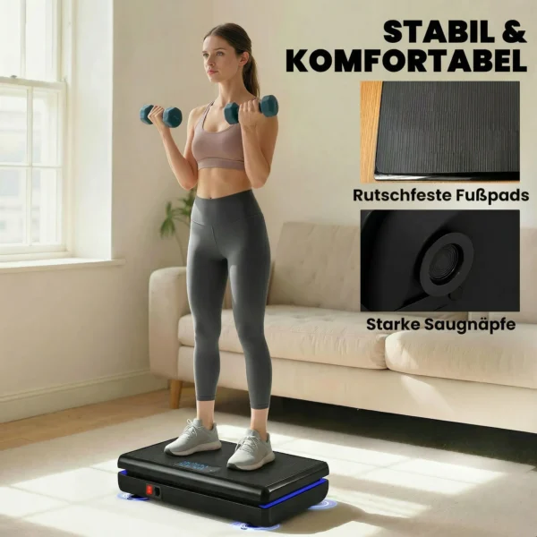 Trilplaat Met 120 Intensiteitsniveaus, 5 Voorgeprogrammeerde LED lampjes, Weerstandsbanden, Antislip