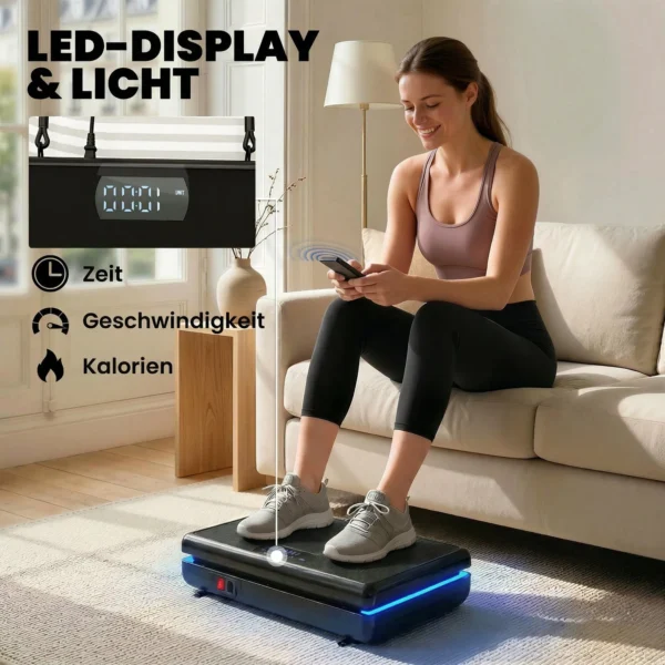 Trilplaat Met 120 Intensiteitsniveaus, 5 Voorgeprogrammeerde LED lampjes, Weerstandsbanden, Antislip