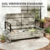 Tuinbank Met Opbergruimte 2 zits Bank Met Kussens Handgrepen 125L Poly Rattan 123 X 70 X 82 Cm Donkergrijs