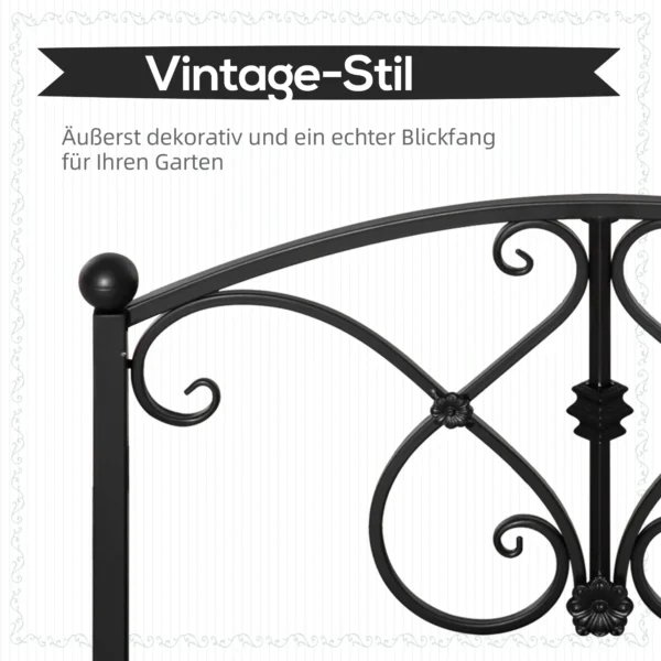 Tuinbrug, Vijverbrug Met Veiligheidsleuning, Sierbrug Tot 100 Kg Belastbaar, 102 X 48 X 49 Cm Zwart