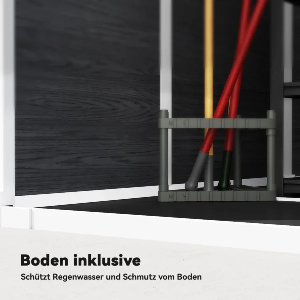 Tuinhuis 2,89 M² Tuinschuur Met Houtlook 3 Ramen Ventilatie Vloer Slot Handschoenen 182 X 182 X 196 Cm