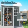 Tuinhuis 2,89 M² Tuinschuur Met Houtlook 3 Ramen Ventilatie Vloer Slot Handschoenen 182 X 182 X 196 Cm