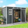 Tuinhuis 3,2m², Tuinschuur Met Zadeldak, 303x123x197cm Met Raam Afsluitbare Deur Ventilatieopening Vloer