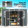 Tuinhuis 3,2m², Tuinschuur Met Zadeldak, 303x123x197cm Met Raam Afsluitbare Deur Ventilatieopening Vloer