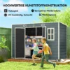 Tuinhuis 3,2m², Tuinschuur Met Zadeldak, 303x123x197cm Met Raam Afsluitbare Deur Ventilatieopening Vloer