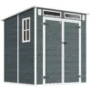 Tuinhuisje 2,89 M², Berging Met Houtlook 3 Ramen Dubbele Deur Ventilatie Vloer Slot, 182 X 182 X 196 Cm