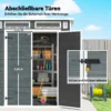 Tuinhuisje 2,89 M², Berging Met Houtlook 3 Ramen Dubbele Deur Ventilatie Vloer Slot, 182 X 182 X 196 Cm