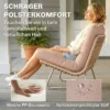 Tuinmeubelset 4 delig Polyrattan Lounge Set Met Tweezitter 2 Stoelen Glazen Tafel Brede & Diepe Zit Dikke Kussens