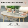 Tuinmeubelset 4 delig Polyrattan Lounge set Met Tweezitter 2 Stoelen Tafel Diepe Zit Dikke Kussens