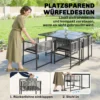 Tuinmeubelset Zitgroep 5 delig Glazen Tafel Met 4 Ademende Stoelen Inklapbaar Rugleuning Touwvlechtwerk