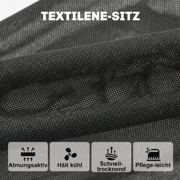 Tuinmeubelset Zitgroep 5 delig Glazen Tafel Met 4 Ademende Stoelen Inklapbaar Rugleuning Touwvlechtwerk